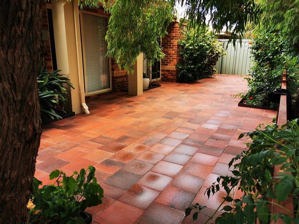 Fresh red pavers