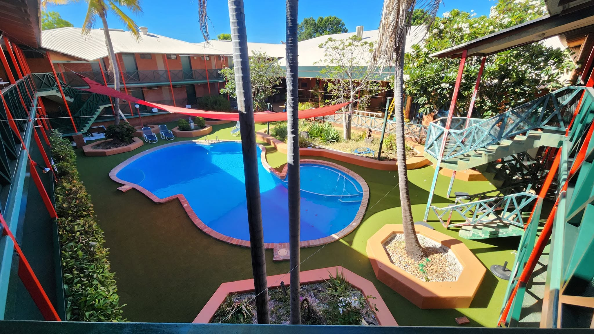 Landscaped courtyard