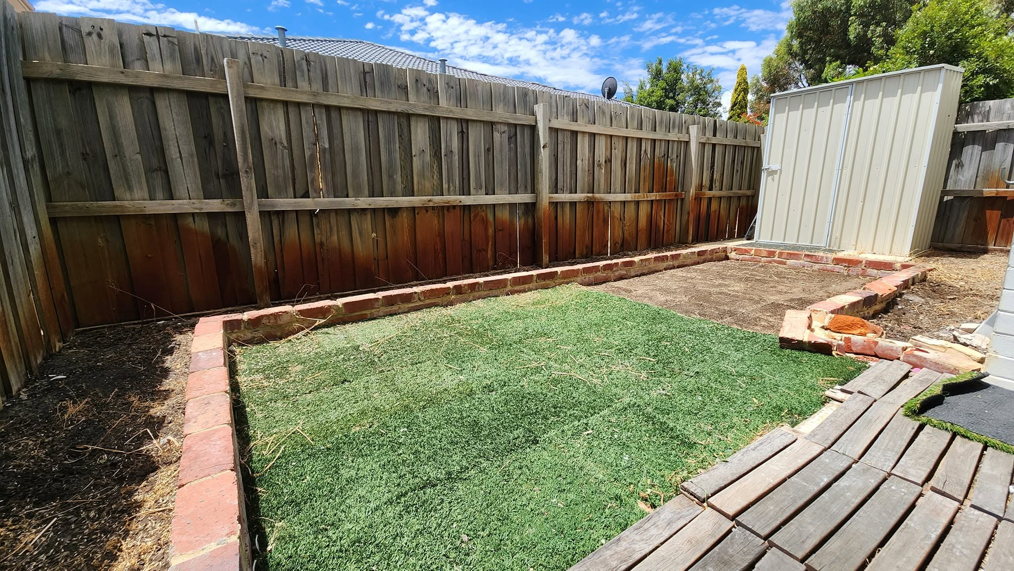 Maylands Backyard Turf — before