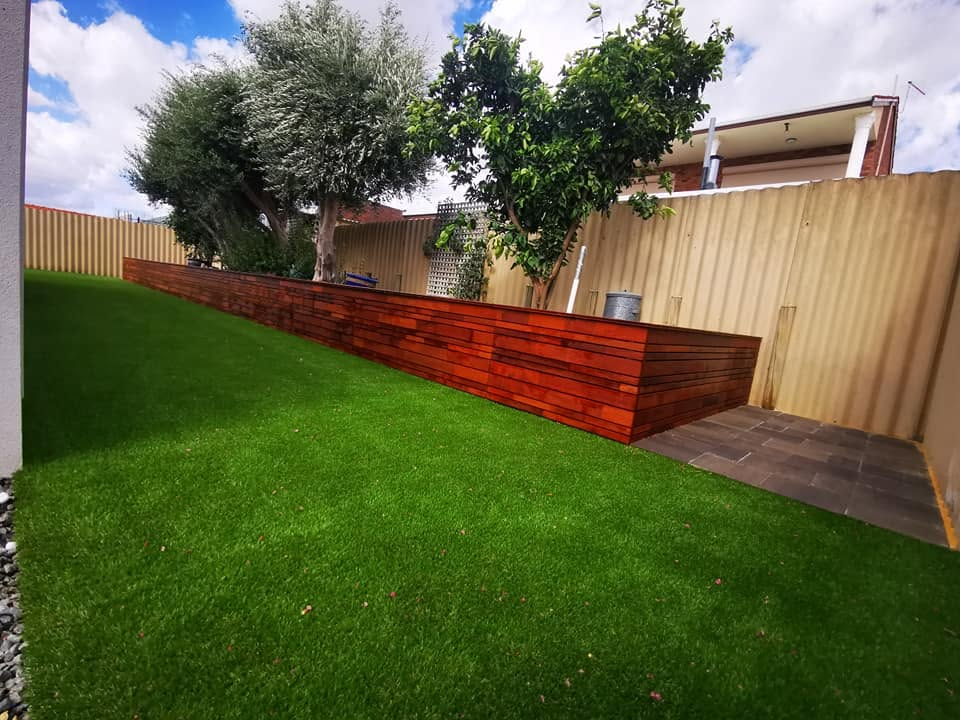 Stirling Limestone Wall Transformation — after