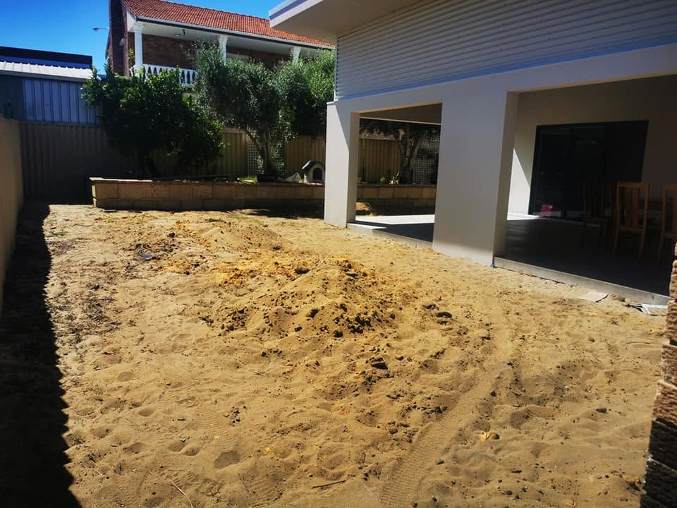 Stirling Limestone Wall Transformation — before