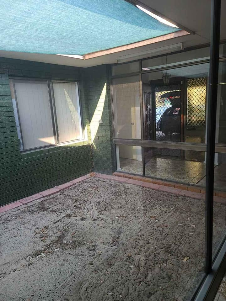 Thornlie internal courtyard — before, patchy